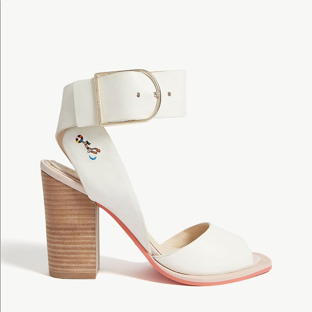 TED BAKER THASIEL LEATHER BLOCK HEEL SANDALS